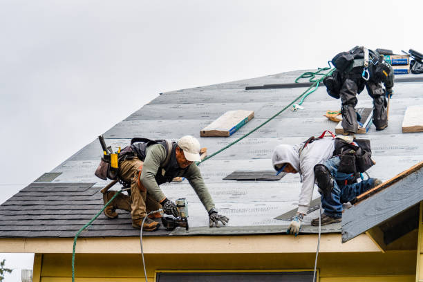 Professional Gutter Installation technician working in Milford, VA
